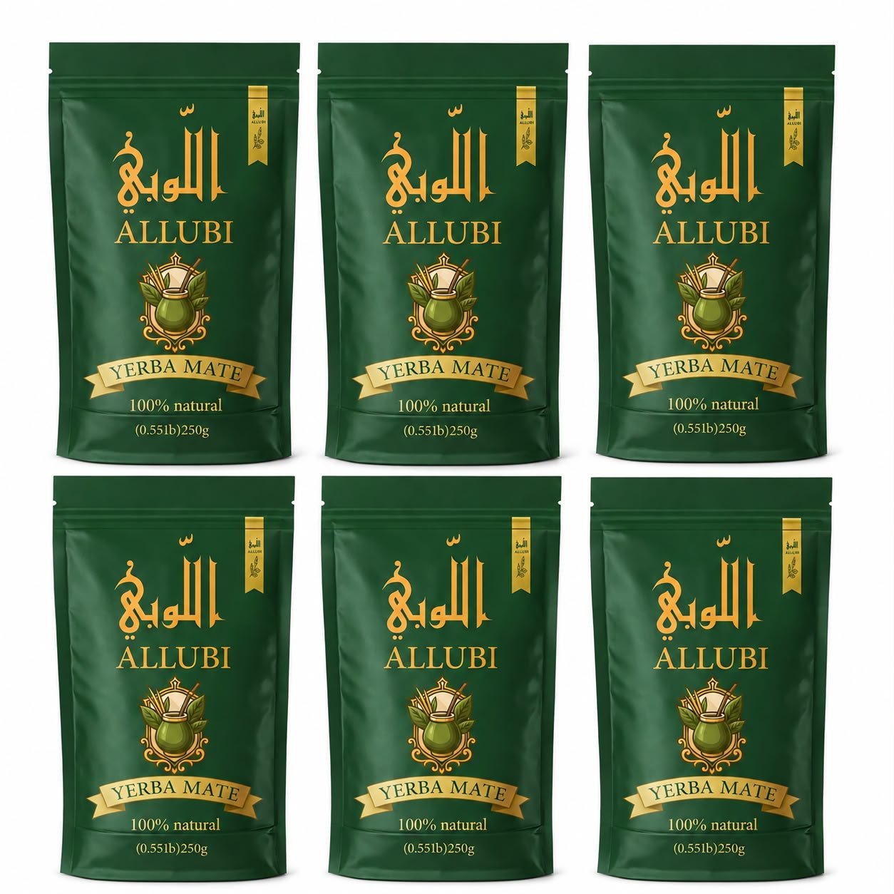 ALLUBI Global Pioneers 🌍 – 6 Bags × 250g (3.3 lb) - ALLUBI YERBA MATE LLC