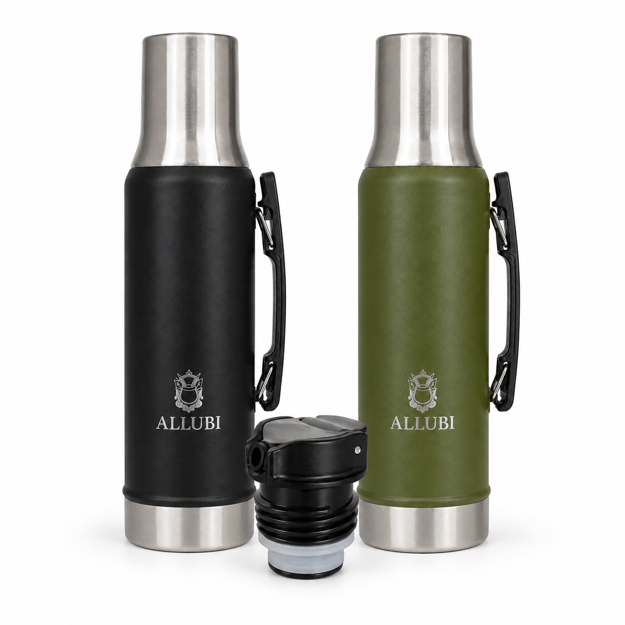 ALLUBI Insulated Thermos Flask 1.0 L – Stainless Steel Vacuum Bottle (Hot & Cold)