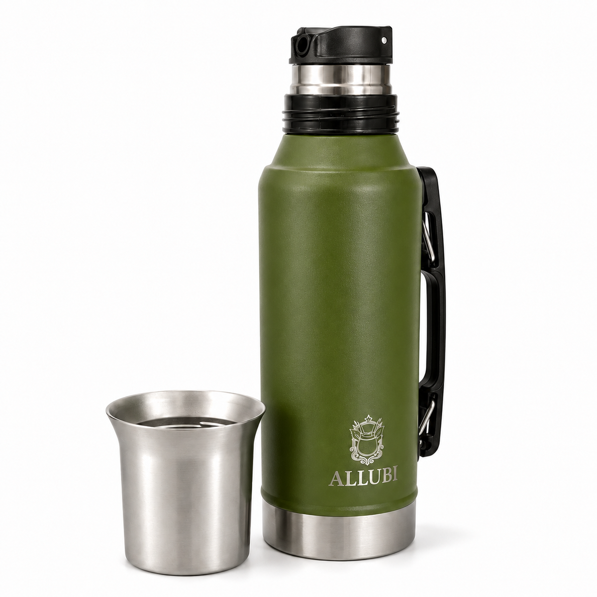 ALLUBI Yerba Mate Set – 1L Thermos, Mate Cup with Bombilla & 250g Yerba Mate