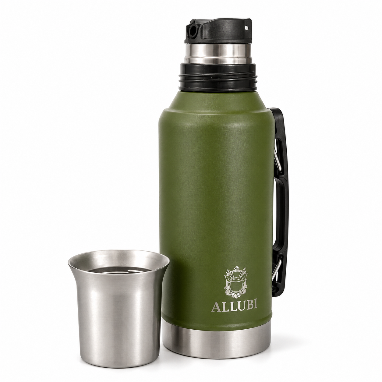 ALLUBI Insulated Thermos Flask 1.0 L – Stainless Steel Vacuum Bottle (Hot & Cold)
