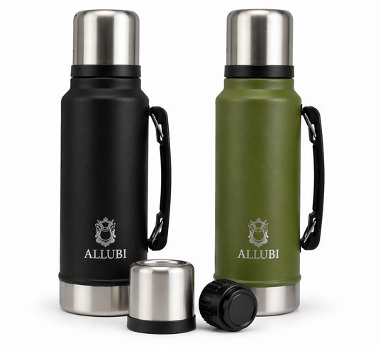 ALLUBI Insulated Thermos Flask 1.0 L – Stainless Steel Vacuum Bottle (Hot & Cold)