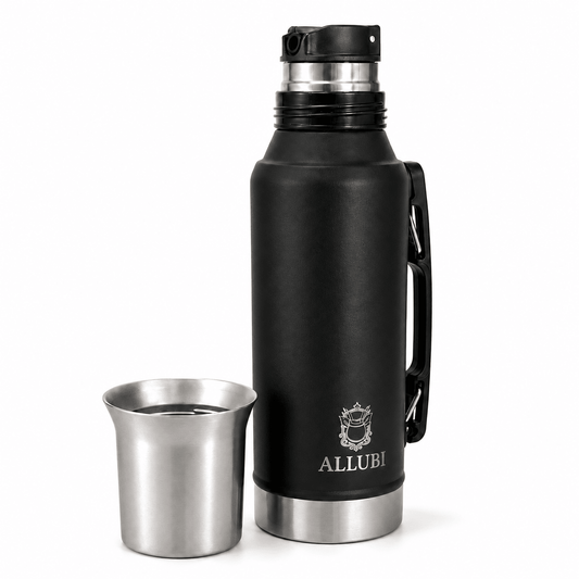 ALLUBI Insulated Thermos Flask 1.0 L – Stainless Steel Vacuum Bottle (Hot & Cold) - ALLUBI YERBA MATE LLC